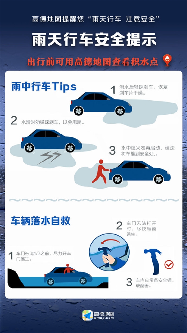 高德地图APP推出新功能——积水点提示