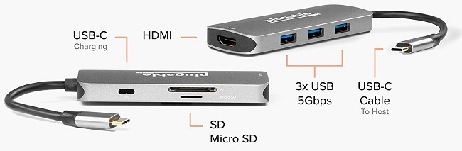 Plugable上架一款优雅的“七合一”USB-C 适配器 29.95美元