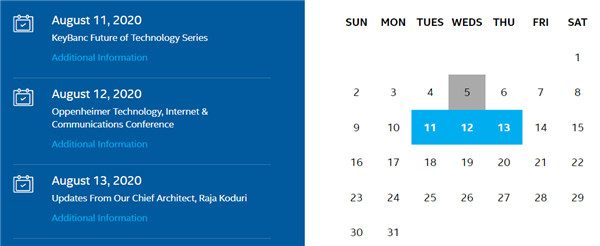 9月2日 Intel将推出11代酷睿Tiger Lake处理器
