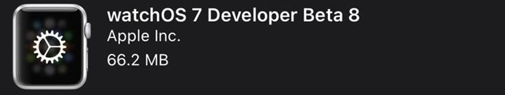 苹果watchOS 7开发者预览版Beta 8上线
