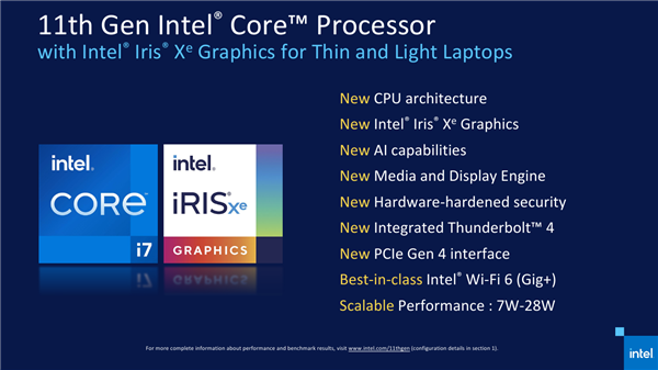 Intel 11代酷睿上线 近年来最大一次飞跃