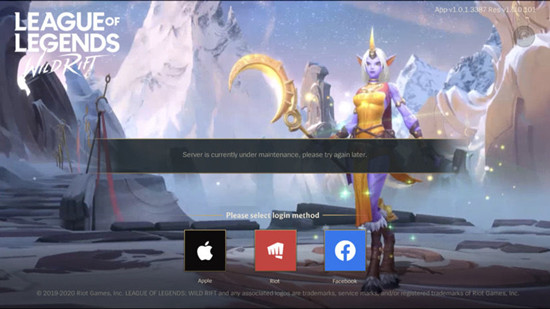 lol手游出现server is currently undermaintenance怎么办？lol手游出现server is currently undermaintenance解决方法说明