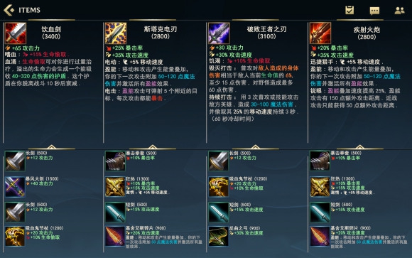 英雄联盟手游ad装备翻译是什么？英雄联盟手游ad装备翻译大全