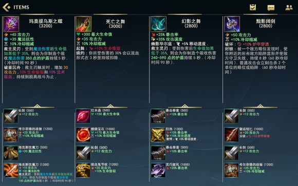 英雄联盟手游ad装备翻译是什么？英雄联盟手游ad装备翻译大全