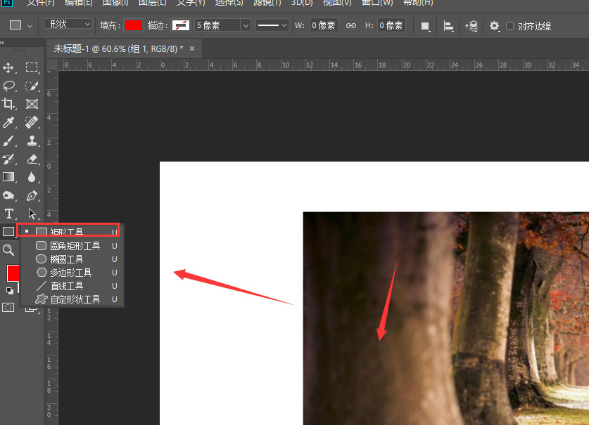 Photoshop怎么制作矩形形状图片 Photoshop制作矩形形状图片的方法截图