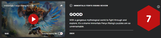 IGN为《渡神纪：芬尼斯崛起》打7分：解谜体验像走过场