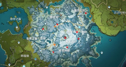 原神雪山石碑位置在哪？原神龙脊雪山8块石碑位置收集解析