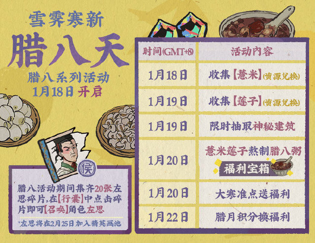 《江南百景图》1月18日开启“雪霁寒新腊八天”新活动