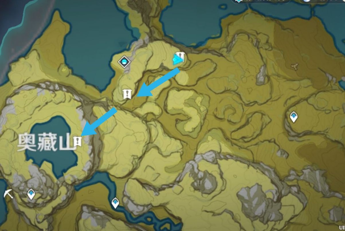原神奥藏山的3个遗迹宝藏在哪?原神奥藏山的3个遗迹宝藏位置图解