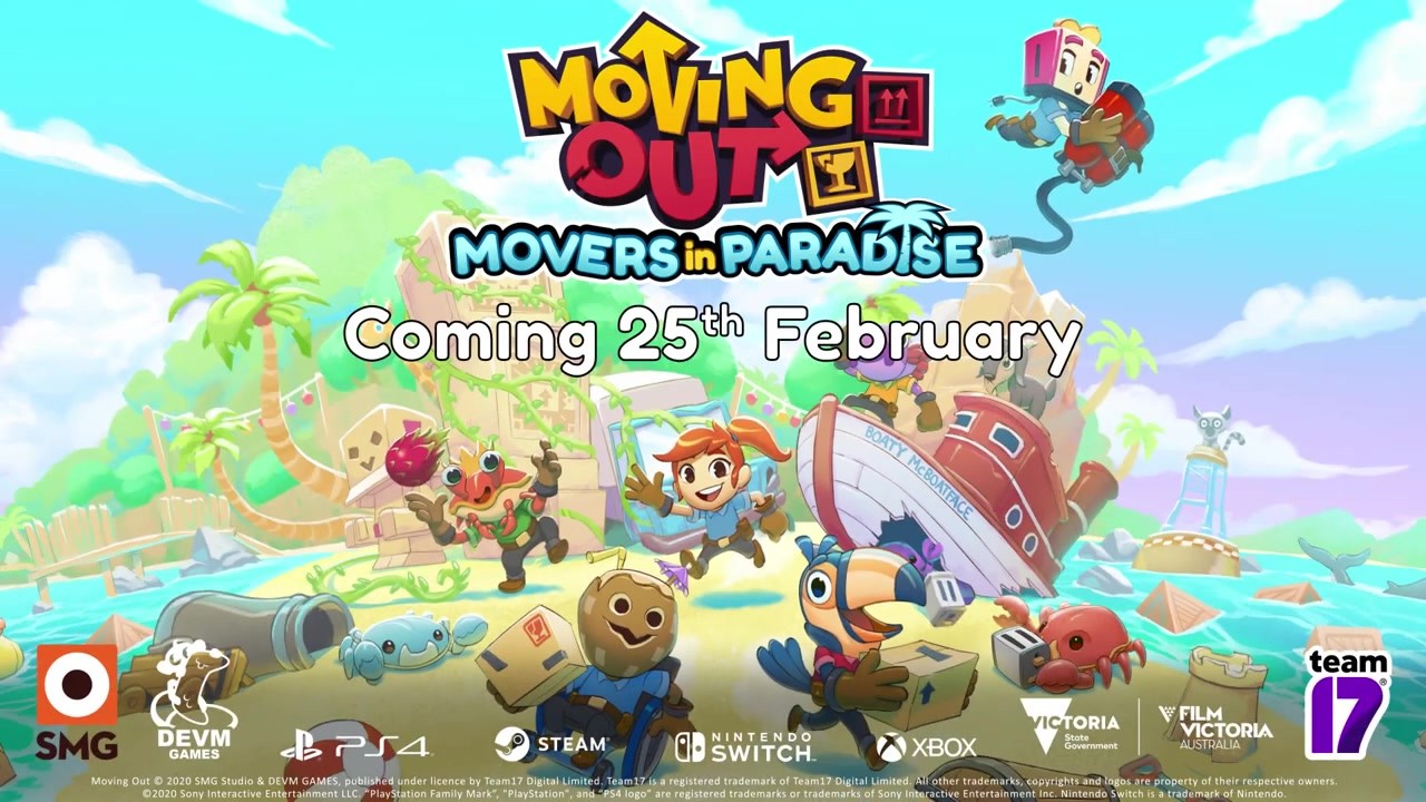 《胡闹搬家》新DLC“Movers in Paradise”2月25日推出