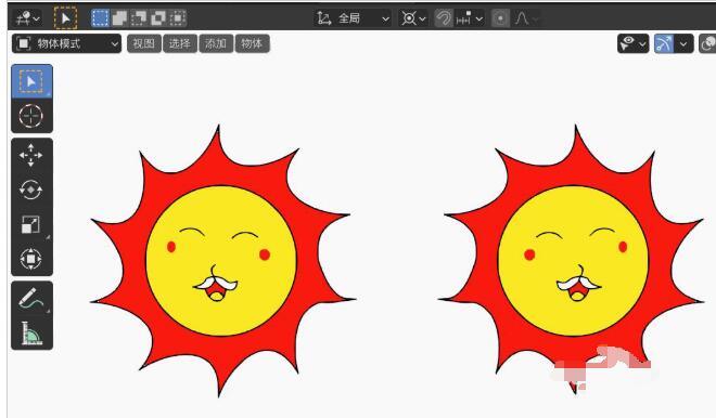 blender2.9如何画卡通小太阳图形?blender2.9画卡通小太阳图形教程截图