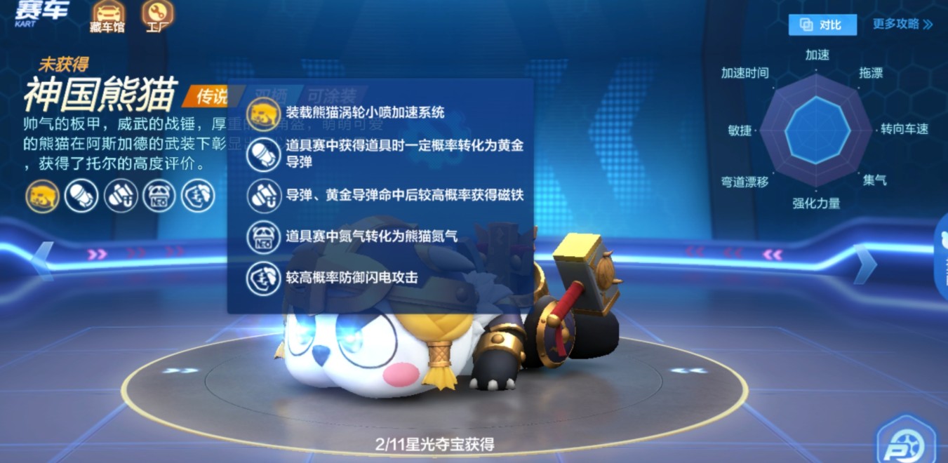 跑跑卡丁车手游神国熊猫如何呢?跑跑卡丁车手游神国熊猫属性与强度解析