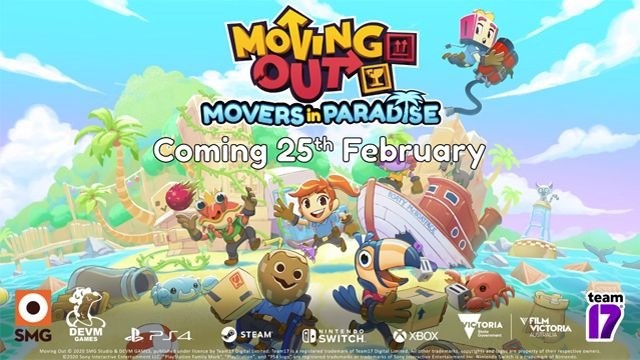 《胡闹搬家》新DLC“Movers in Paradise”2月25日推出