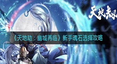 天地劫幽城再临新手魂石怎么选？天地劫：幽城再临新手魂石选择攻略