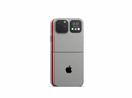 先睹为快!折叠屏iPhone渲染图上线：正面依旧保留刘海