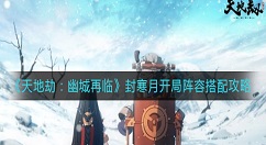 天地劫幽城再临封寒月开局阵容怎么搭配？天地劫：幽城再临封寒月开局阵容搭配攻略