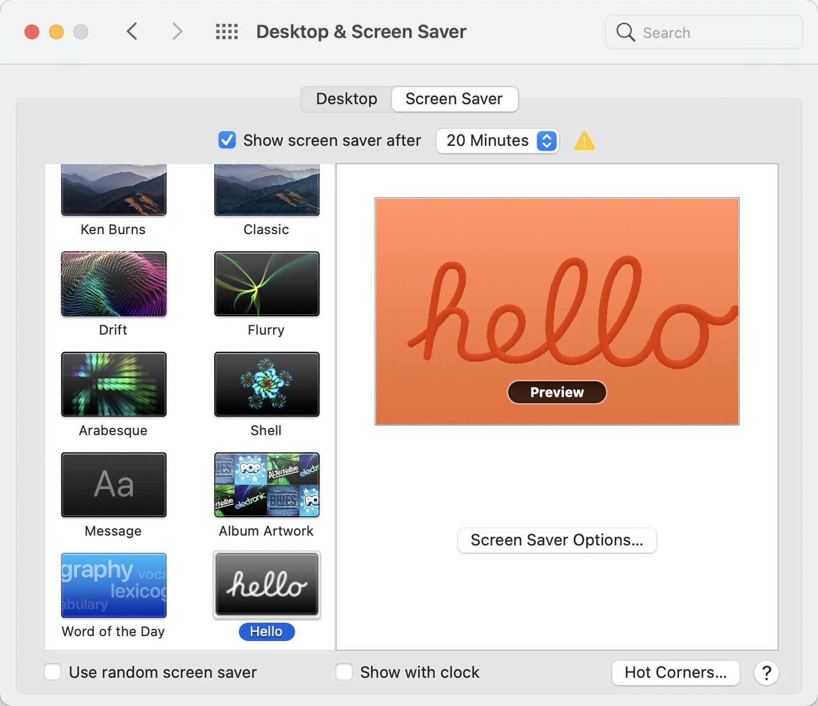 苹果 MacOS Big Sur 11.3 加入 Hello 屏幕保护程序