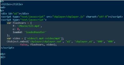 ckplayer如何嵌入网页?ckplayer嵌入网页的方法