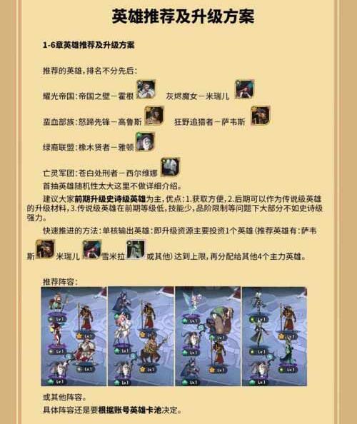 剑与远征战役阵容怎么搭配?剑与远征战役阵容搭配推荐