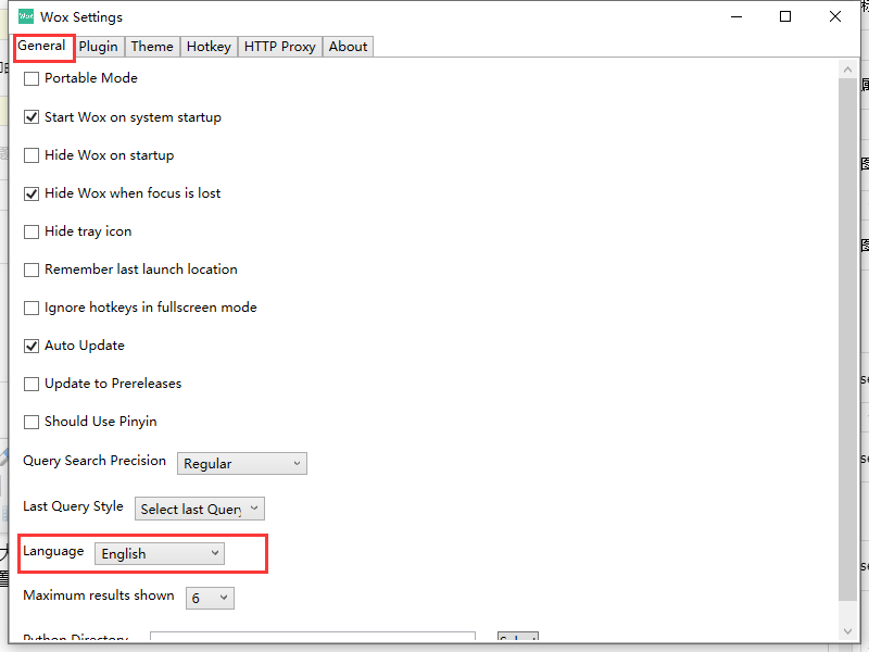 wox怎样设置中文界面?wox设置中文界面步骤