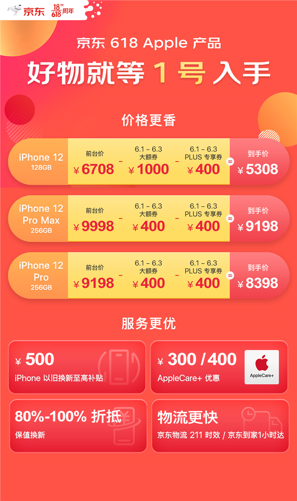 iPhone 12系列迎来618大促:手机直降1491元