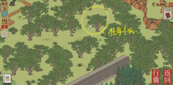 江南百景图小青蛇的字条对应位置介绍 小青蛇的字条对应位置在哪？