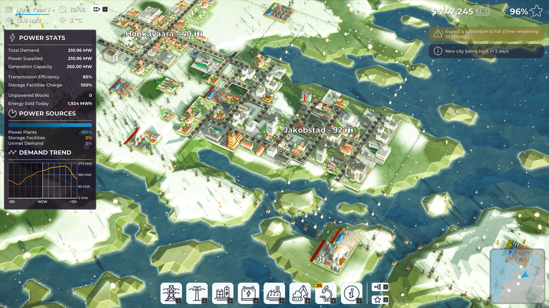 城市建造电力管理《Power to the People》免费Demo登陆Steam