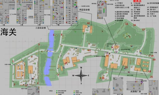 逃离塔科夫海关地图撤离点