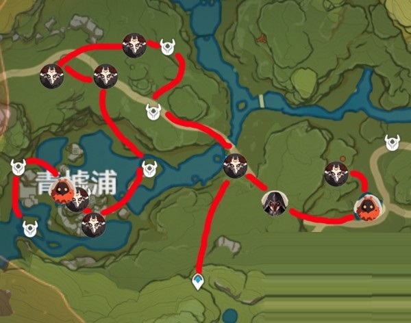 原神层岩巨渊青墟浦怎么刷怪？原神层岩巨渊青墟浦刷怪路线