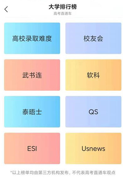 高考直通车怎么查看学校排名?高考直通车查看学校排名的方法