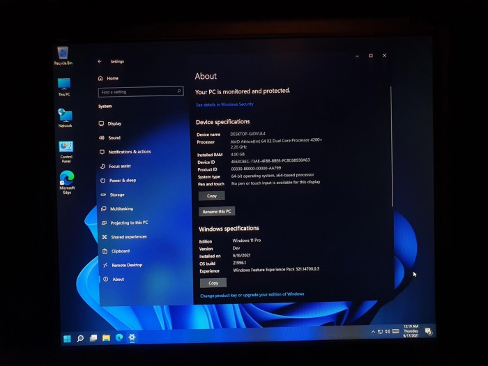 泄露版Windows 11操作系统在2007年老硬件上运行如何:网友实测运行良好