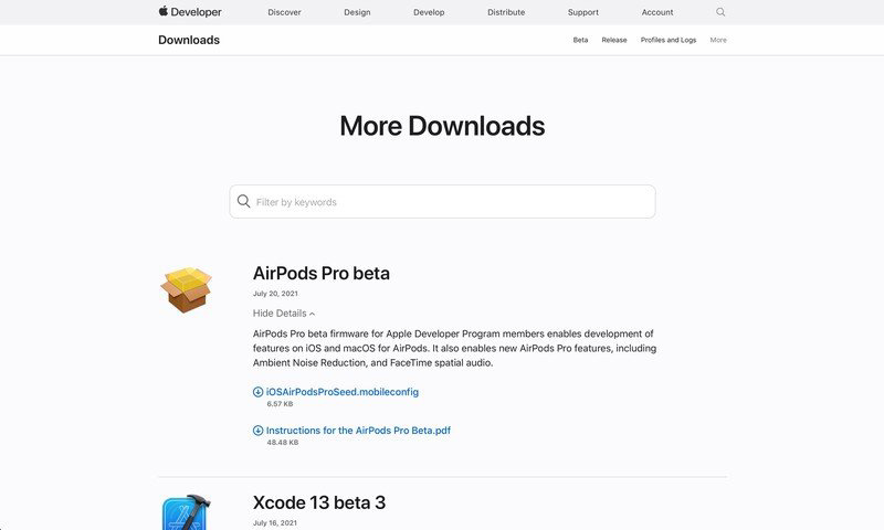 苹果发布 AirPods Pro Beta 2 固件 支持通话增强