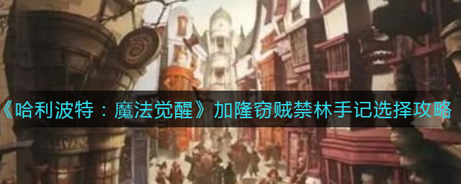 哈利波特：魔法觉醒加隆窃贼禁林手记怎么选？哈利波特：魔法觉醒加隆窃贼禁林手记选择推荐