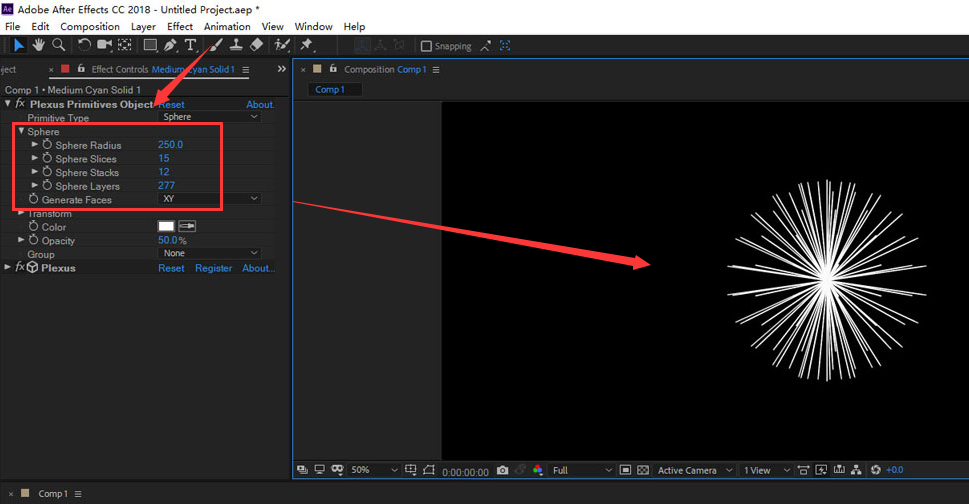 ae怎么做射线特效？ae制作中心射线球技巧分享