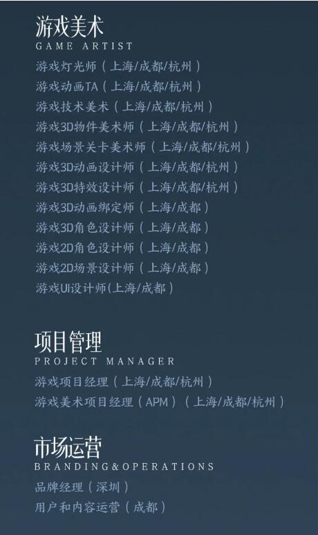 《王者荣耀·世界》发布招聘信息 涉及多个岗位
