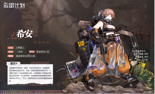 少女前線云圖計劃希安是誰？少女前線云圖計劃希安介紹截圖