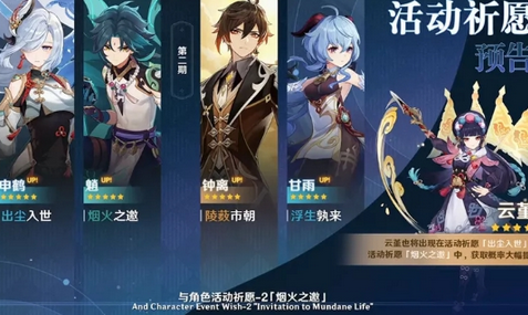 原神2.4復(fù)刻角色有哪些?原神2.4復(fù)刻角色預(yù)測(cè)一覽截圖