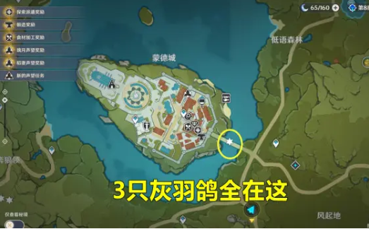 原神灰羽鴿在哪里?原神灰羽鴿捕捉攻略截圖