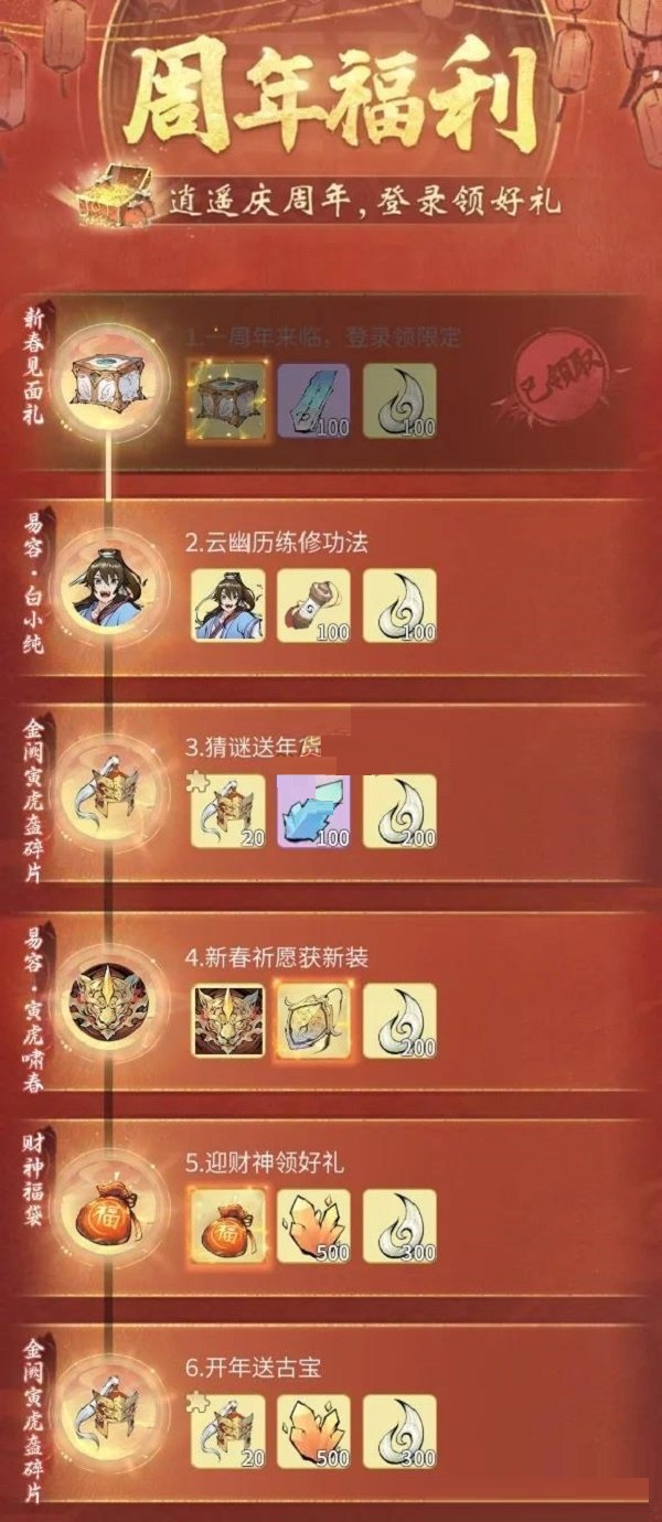 一念逍遥周年庆活动有什么?一念逍遥周年庆活动介绍