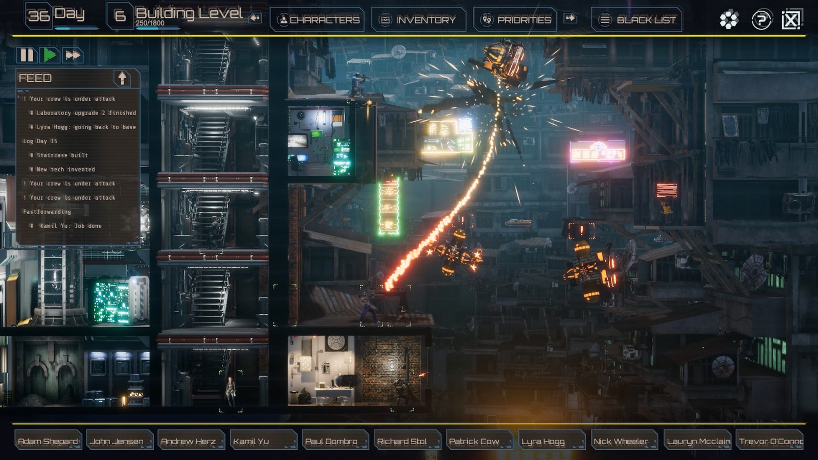 赛博朋克基地建设模拟游戏《Dystopians》上架Steam 支持中文