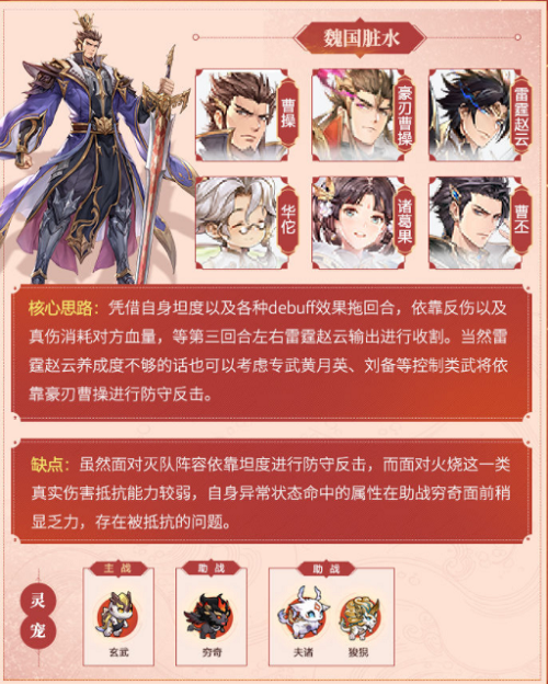 三國志幻想大陸魏國臟水隊陣容如何搭配?三國志幻想大陸2022魏國臟水隊陣容搭配攻略