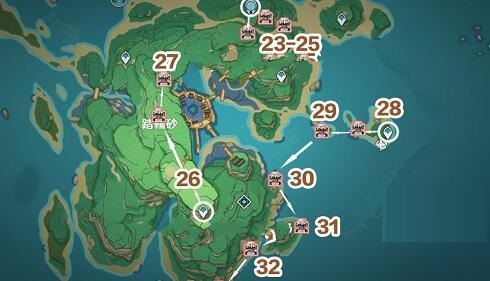 原神八重神子突破材料分布位置在哪里？原神八重神子突破材料分布位置一覽截圖