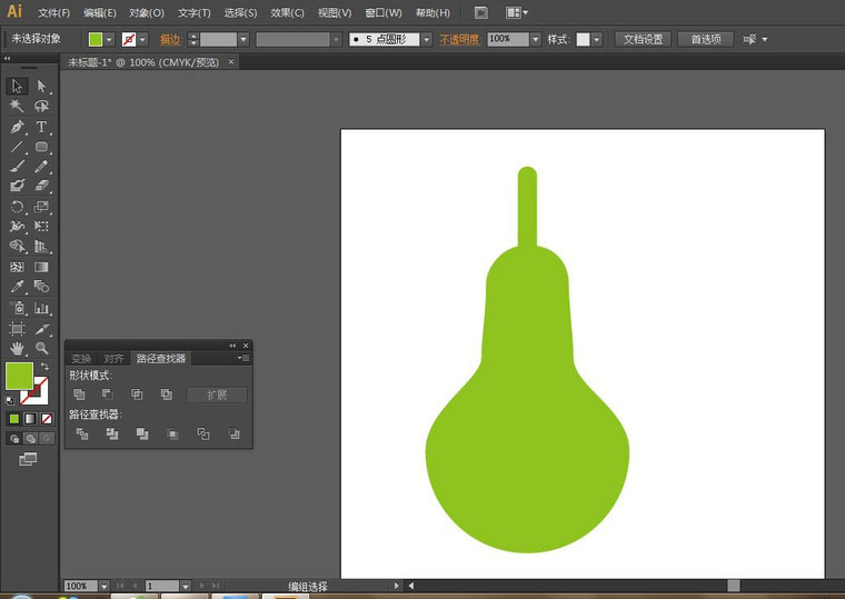 ai葫芦矢量图如何绘制？ai绿色葫芦矢量图绘制方法截图