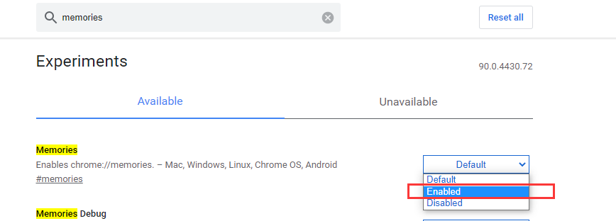 Chrome浏览器memory功能如何开启?Chrome浏览器memory功能开启方法截图