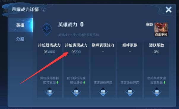 王者榮耀怎么查看排位表現(xiàn)分?王者榮耀查看排位表現(xiàn)分方法截圖