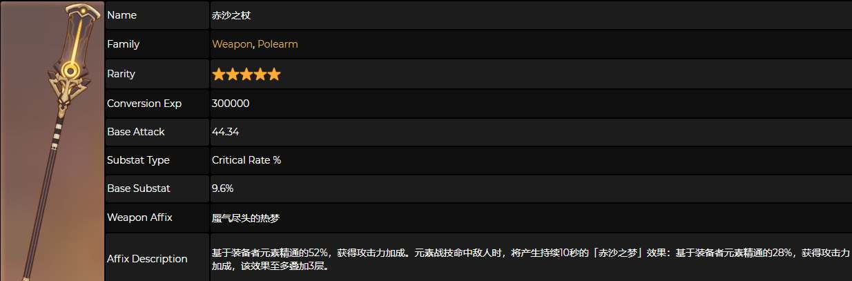 原神赤沙之杖突破材料是什么？原神赤沙之杖突破材料一覽截圖