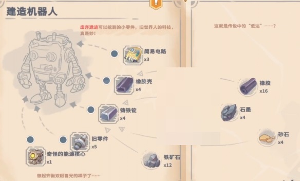 沙石镇时光建造机器人怎么做?沙石镇时光建造机器人需要材料一览