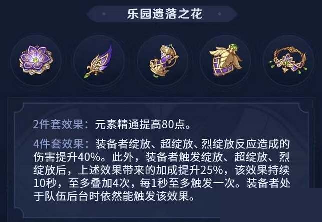 原神乐园遗落之花适合哪些角色?原神乐园遗落之花适合角色介绍