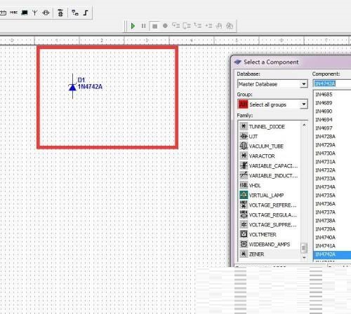 multisim怎么绘制1N4742A二极管？multisim绘制1N4742A二极管教程截图