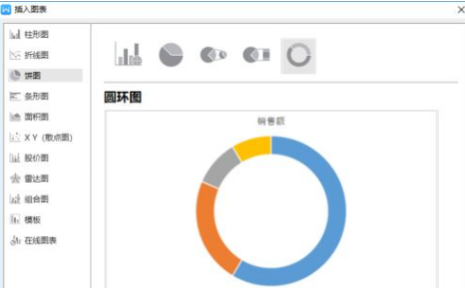 WPS2019怎样插入圆环图?WPS2019插入圆环图的方法